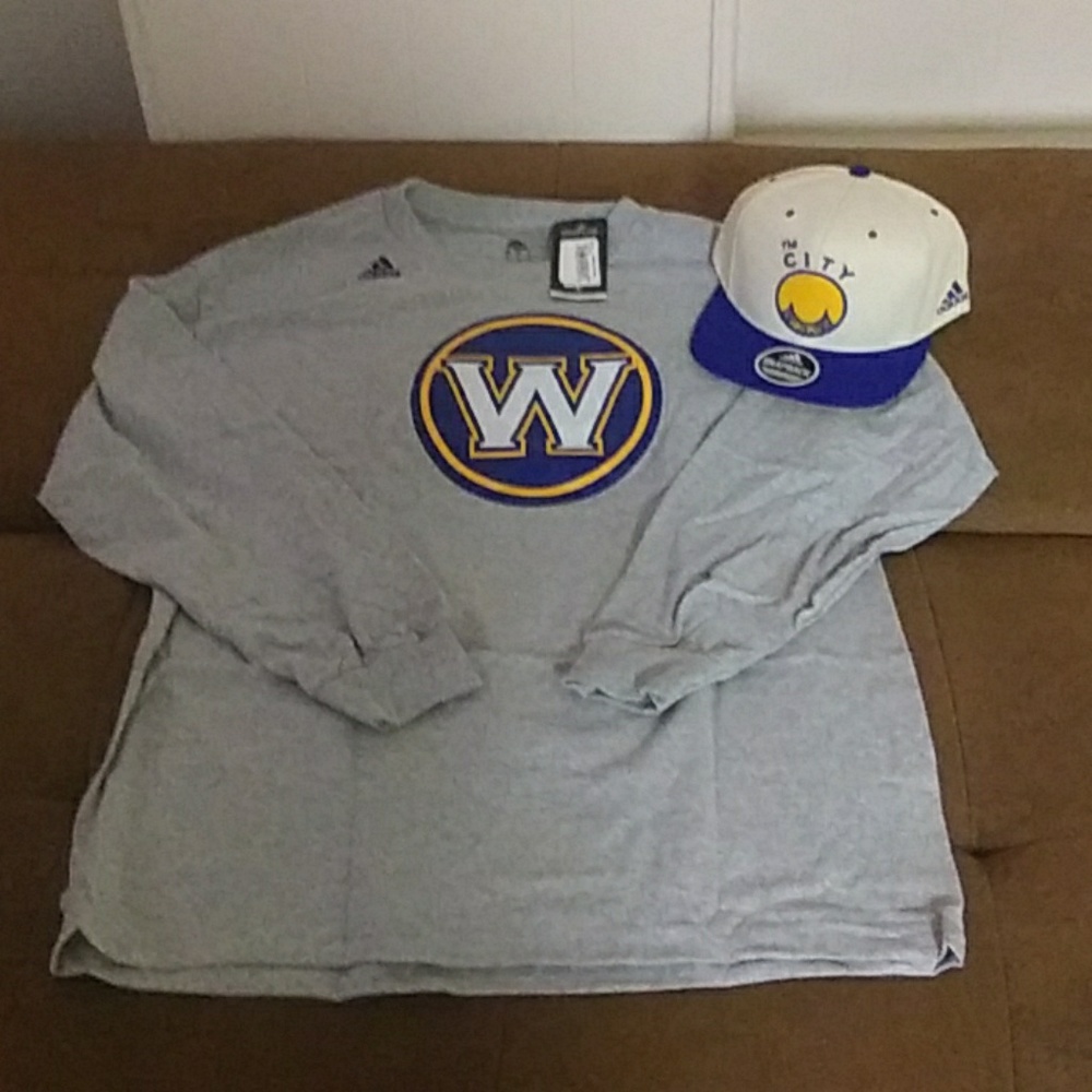 Long sleeve Adidas warriors shirt with matching ha